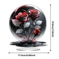 thumbnail image 1 of DefiDgd Valentine's Day Romantic Table Standing Statue Ornament,2D Flat Acrylic Table Decoration for Holiday Home Office Desktop(Rose Crystal Ball), 1 of 9