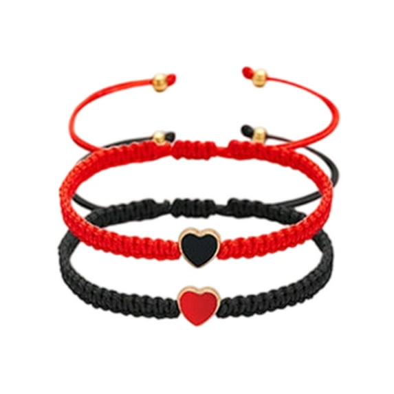 DefiDgd Valentines Day Matching Couples Bracelets,Adjustable Couple Bracelets Braided for Couples and Friendships,Anniversary Valentines Day Birthday Gifts(C)