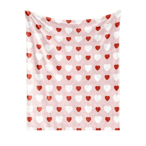 DefiDgd Valentines Day Throw Blanket,Soft Warm Lightweight Hearts Pattern Throw Blanket for Home Bed Sofa Couch Chair All Seasons Decration,Home Decor(C)