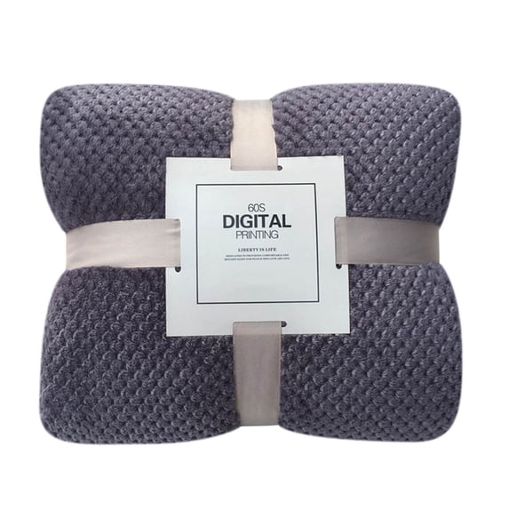DefiDgd Velvet Soft Warm Solid Fleece Throw Blanket for Women and Men,Fluffy and Warm Blankets for Couch All Season Daily Use(PurpleM)