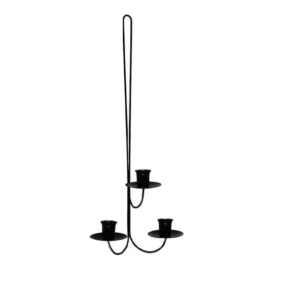 DefiDgd Wall Mounted Candle Holders,Handcrafted Wrought Iron 3 Heads Candlesticks,Easy to Install Wall Candle Sconces Hanging for Living Room Farmhouse Fireplace Wedding Decor
