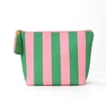 thumbnail image 1 of DefiDgd Waterproof Striped Makeup Bag,Seashell Shaped Cosmetic Bags with Zipper,Travel Beach Vacation Daily Use Essentials for Women(Green), 1 of 7
