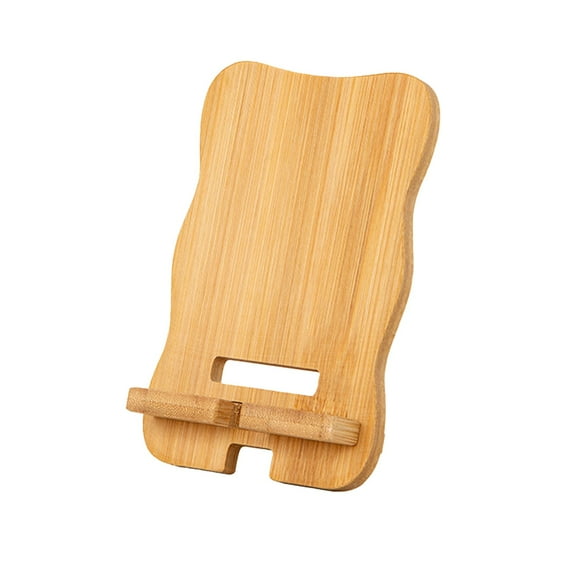 DefiDgd Wood Mobile Phone Stand,Desktop Wooden Phone Holder,Portable Office Phone Stand Compatible with All Smartphones,Small Table Decoration(C)