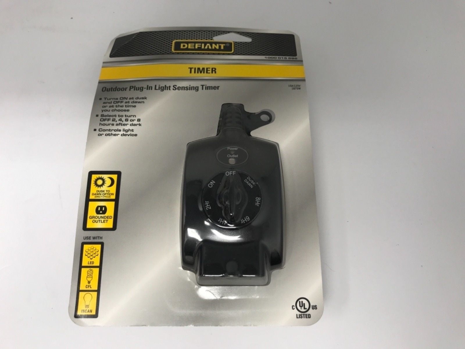 Defiant 24Hour Outdoor Plugin Countdown Timer