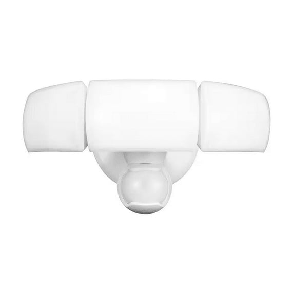 Defiant MaxDetect 240° White Motion Sensor Wired Outdoor Exterior 3-Head Motion Activated LED Security Flood Light 3000 Lumens