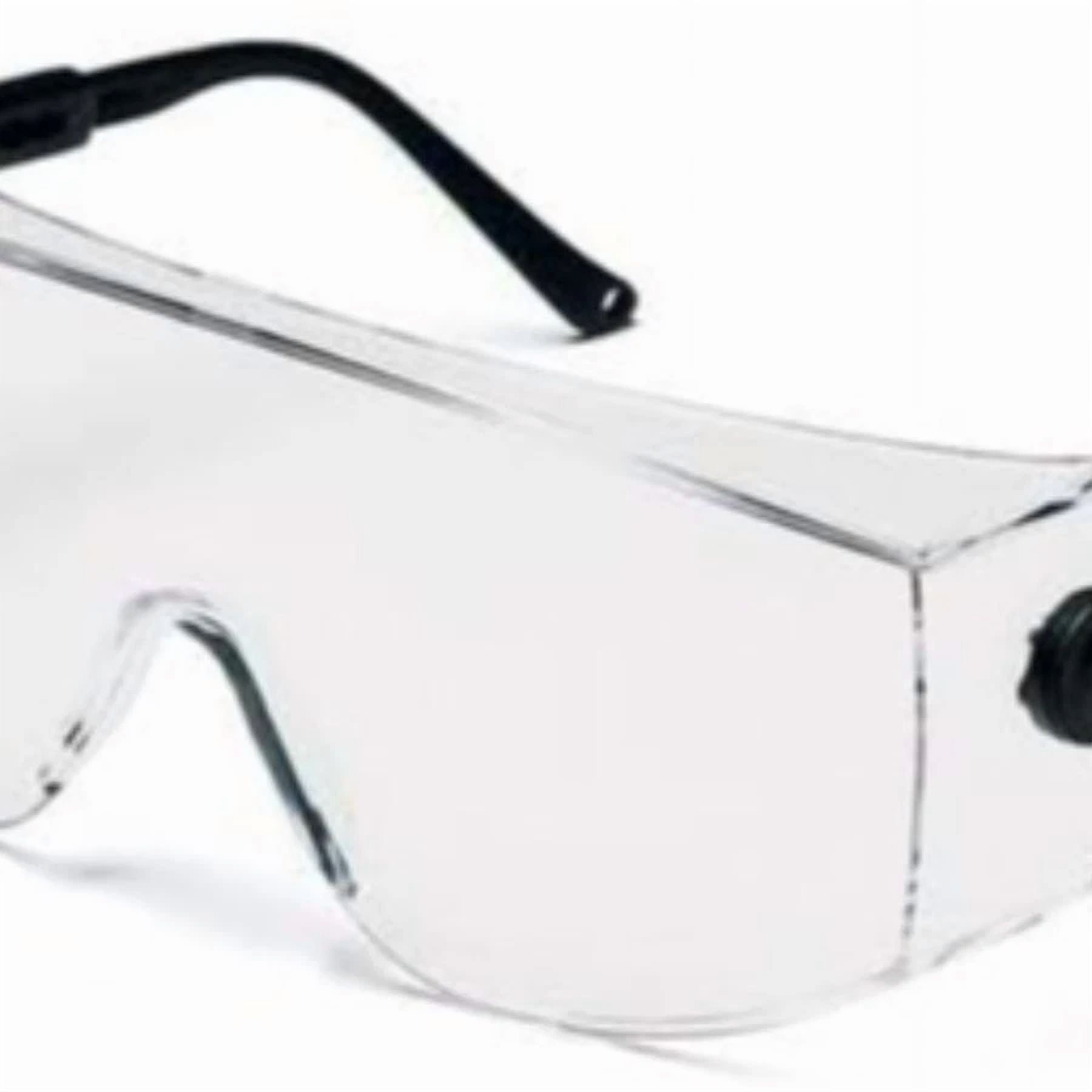 Defiant Safety Eyewear Jumbo Size Clear Lens Black Temples