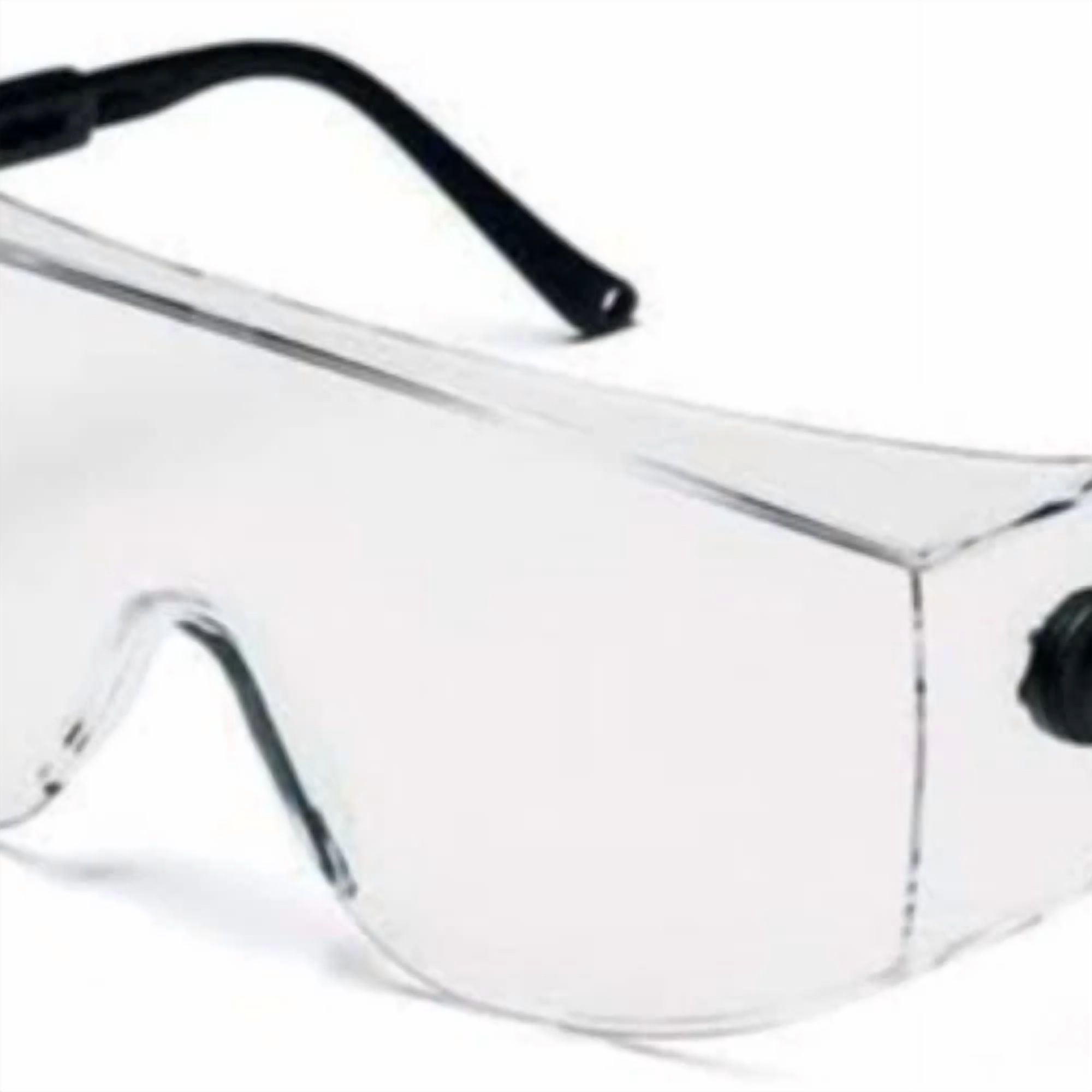 Defiant Safety Eyewear Jumbo Size Clear Lens Black Temples