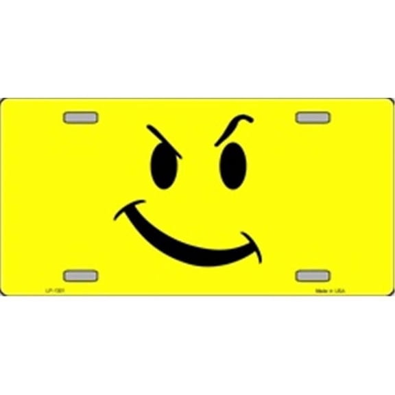 LP-1301 Defiant Smiley License Plate- 6354