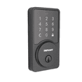 thumbnail image 1 of Defiant Square Matte Black Smart Electronic Wi-Fi Deadbolt Works with Google Home & Amazon Alexa Powered by Hubspace, 1 of 3