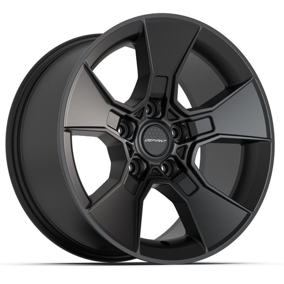 Defiant Wheels 17 inch Rims Fits Cherokee Wrangler 5x127 DF02 17x8.5 Satin Black SET of 4