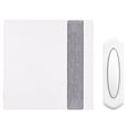 thumbnail image 1 of Defiant Wireless Plug-in Doorbell Kit with Wireless Push Button, White with Gray Fabric, 1 of 5