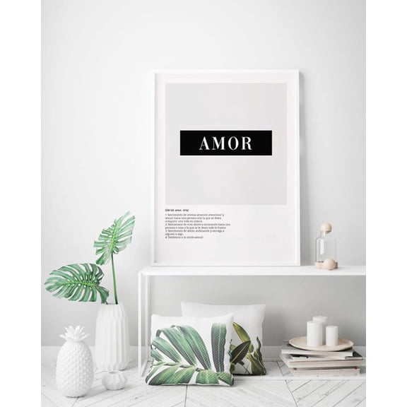 Define Love Love Definition Calligraphy Wall Art, Unframed Paper Poster 11x14in