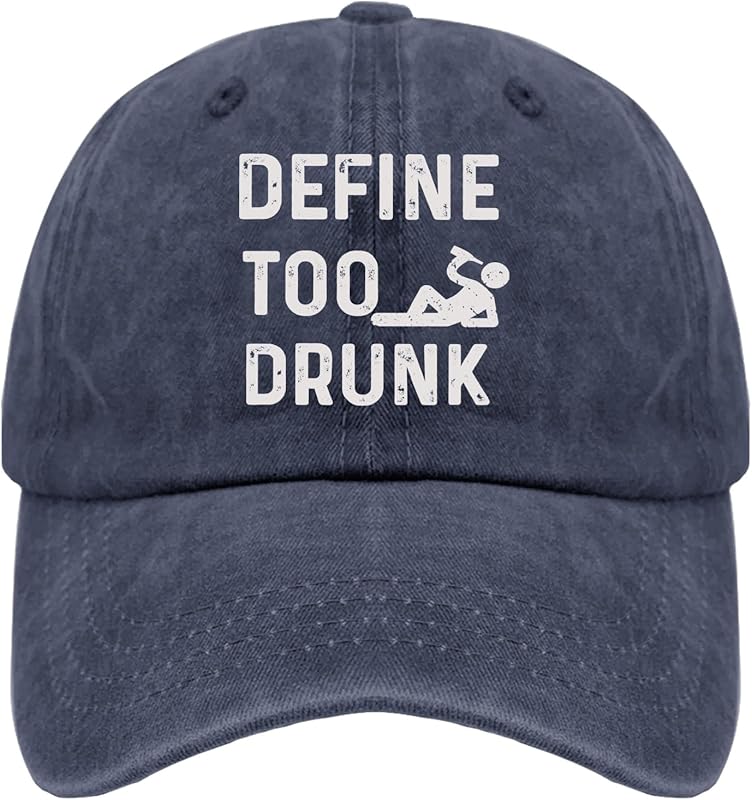 Define Too Drunk Hats Mens Outdoor Hat Pigment Black Black Bucket Hat