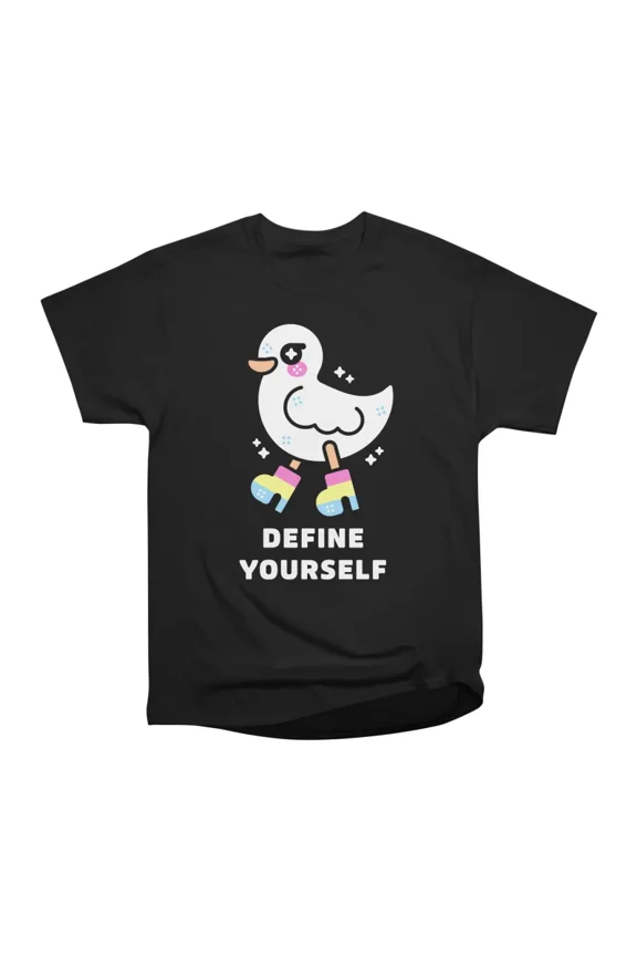 Define Yourself Duck Rainbow Boots Pride Art T-Shirt Tee Gift For Him Merch For Her Appare