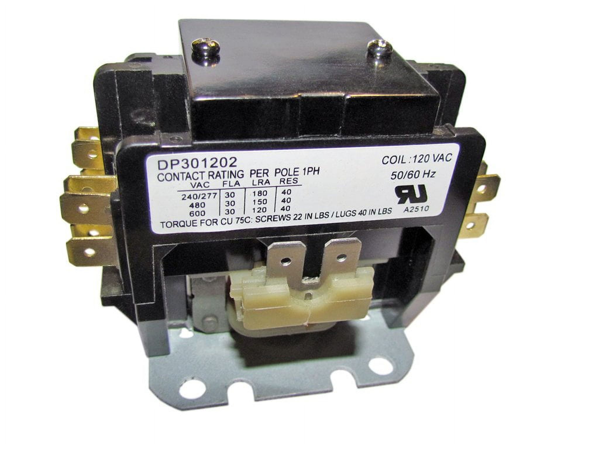 Definite Purpose Contactor 2 Pole 30 FLA 120 Volt Coil 50/60Hz ...