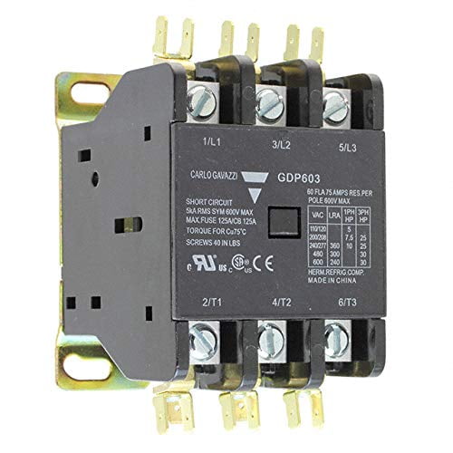 Definite Purpose Contactor 3 Pole Lug Terminal 60A 220VAC GDP Series ...