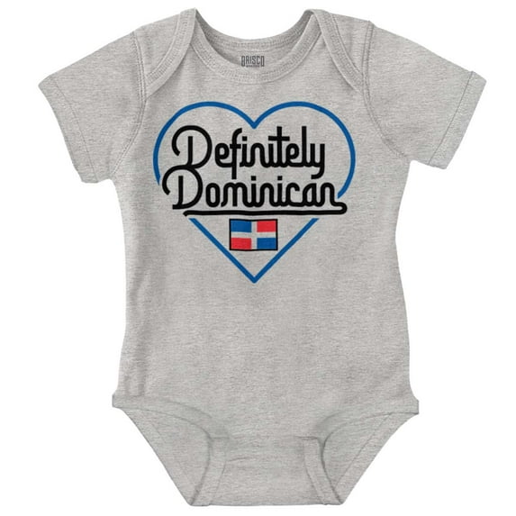 Definitely Dominican Cute Flag Love Bodysuit Jumper Girls Infant Baby Brisco Brands NB