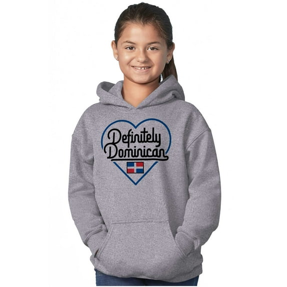 Definitely Dominican Cute Flag Love Kids Hoodie Sweatshirt Girls Teen Brisco Brands M