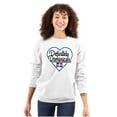 thumbnail image 1 of Definitely Dominican Cute Flag Love Women Crewneck Sweatshirt Brisco Brands S, 1 of 5