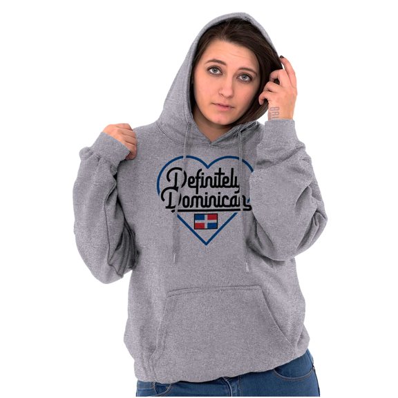Definitely Dominican Cute Flag Love Women Plus Size Graphic Pullover Hoodie Brisco Brands 4X
