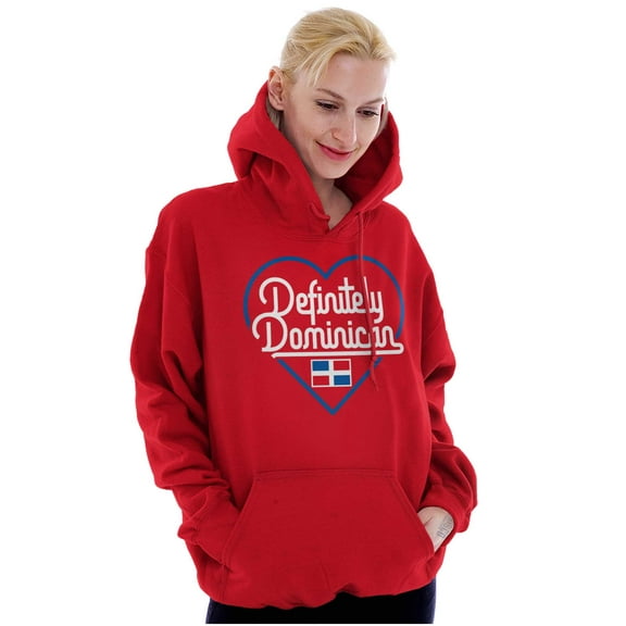Definitely Dominican Cute Flag Love Women Plus Size Graphic Pullover Hoodie Brisco Brands 5X
