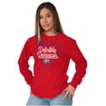 thumbnail image 1 of Definitely Dominican Cute Flag Love Women's Long Sleeve T Shirt Brisco Brands S, 1 of 5