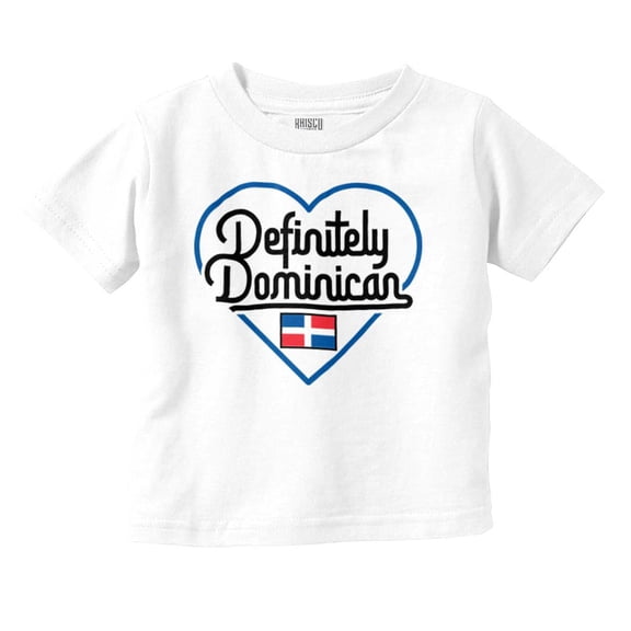 Definitely Dominican Cute Flag Love Youth T Shirt Tee Girls Infant Toddler Brisco Brands 5T