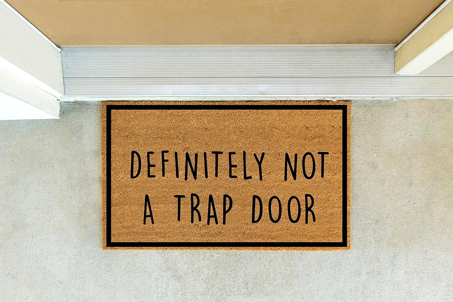 Definitely NOT Trap Definitely Not A Trap Door Mat Funny Doormat