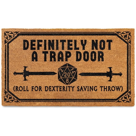 MAINEVENT Not a Trap Doormat 30x17 Inch, Funny Outdoor Welcome Mat for Outside