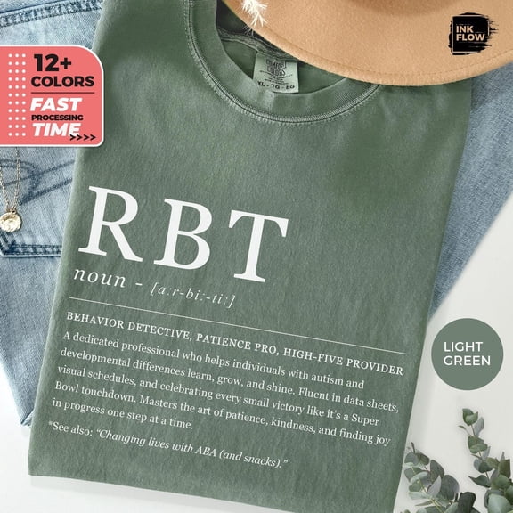 Definition Rbt T Shirt Registered Behavior Technician Shirt Paraprofessional Shirt Rbt Tee Aba Life Shirt All Size S-3XL