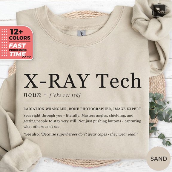 Definition X-Ray Tech Swearshirt, Radiology Specialist Sweater, XRay Tech Hoodie, Medical Imaging Top, Radiologic Technician TSHIRT All Size S-5XL