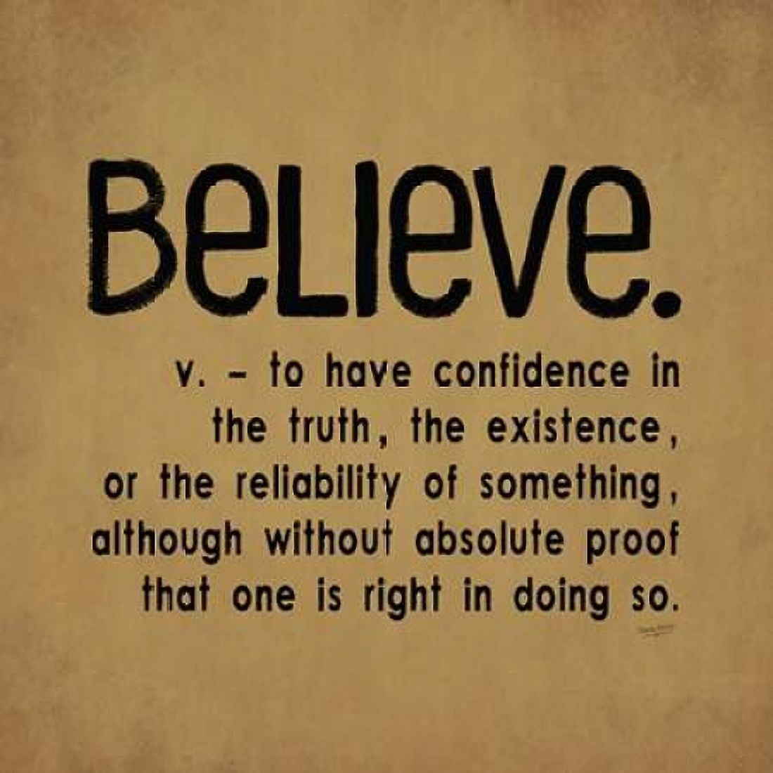 Definitions-Believe I Canvas Art - Tara Reed (24 x 24)