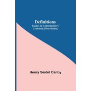 Definitions Essays In Contemporary Criticism [First Series], Paperback