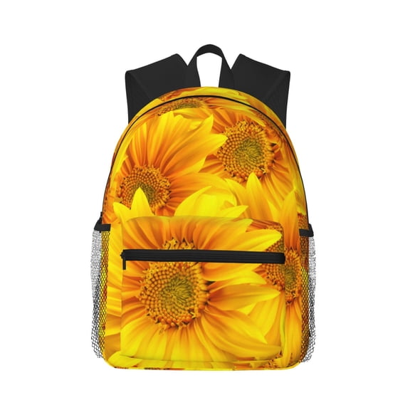 Defioc 3D Sunflowers Pattern Laptop Backpack for Men and Women,Casual Backpack Dayback Sports Bookbag for Travel Running Hiking