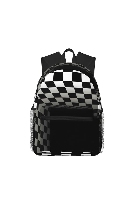 3d Black and White Checkerboard Tunnel Pattern Laptop Backpack for Men and Women,Casual Backpack Dayback Sports Bookbag for Travel Running Hiking