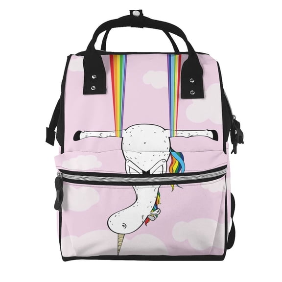 Defioc Aerial Yoga for Unicorn for Baby Diaper Bag Backpack - Baby Bag for Boys & Girls - Diaper Backpack - Large Travel Diaper Bags- Baby Registry Search & Shower Gifts