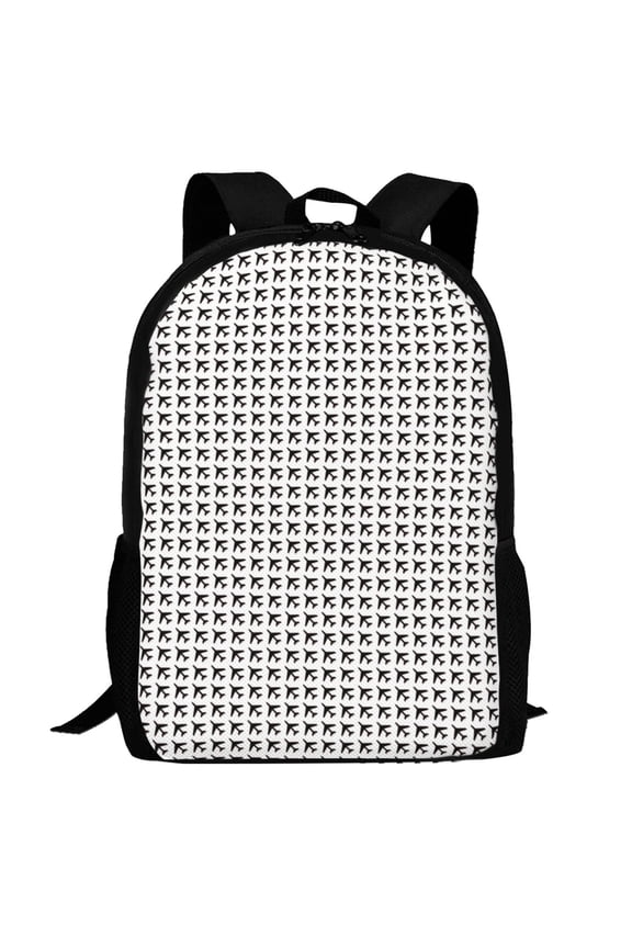 Airplane Pattern Carry on Backpack,16.5x12.5x5.5 Personal Item Bag Carry On Backpack Water Resistant Lightweight Daypack