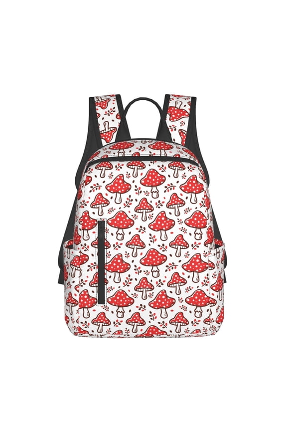 Amanita Red Mushroom Pattern Travel Laptop Backpack,Lightweight Backpack Travel Hiking Daypack Backpack Work Bag for Men Women