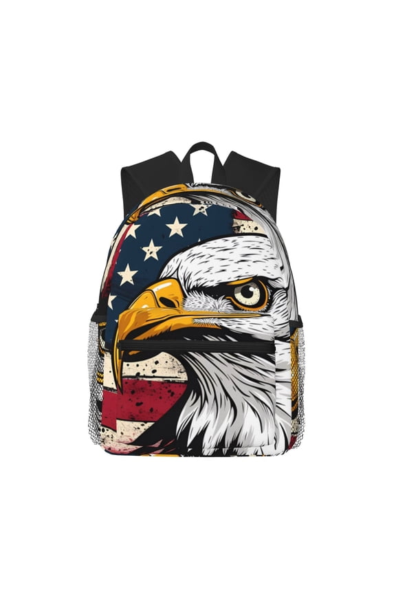 American Bald Eagle Pattern Laptop Backpack for Men and Women,Casual Backpack Dayback Sports Bookbag for Travel Running Hiking