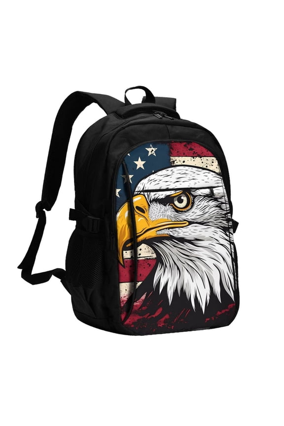 American Bald Eagle for Travel Backpack for Women,15.6 inch Laptop Backpack Carry On Backpack Personal Item Travel Bag Daypack for School Weekender Business Trip