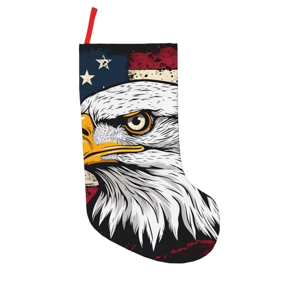 Defioc American Bald Eagle for Christmas Stockings 18" Personalized Holiday Stocking for Family, Farmhouse Decor, Xmas Tree Decoration, 1 Pack