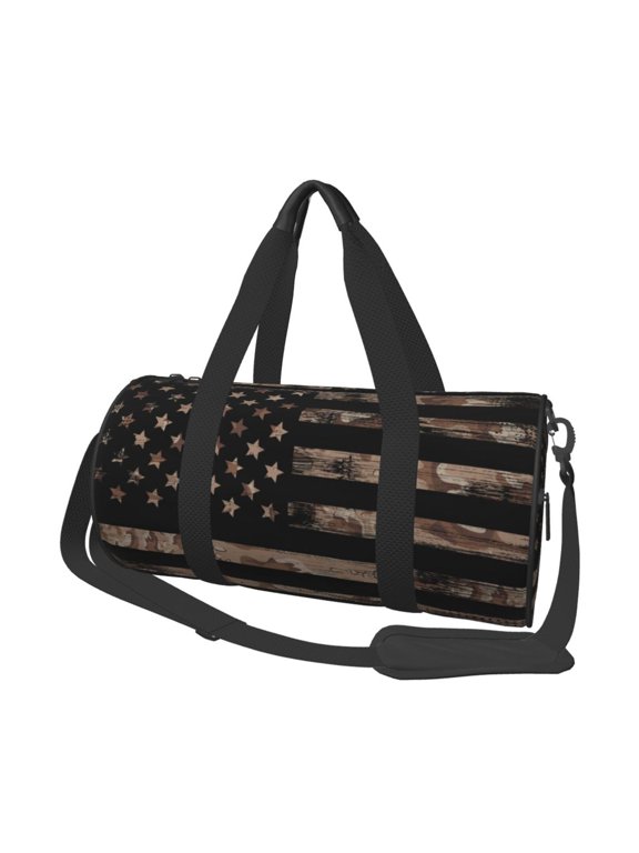American Flag with Desert Camouflage for Travel Duffle Bag,Weekender Bag Carry On Tote Bags Hospital Bag Large Capacity Sport Gym Bag for Men Women Fit for Trave, Gym,Weekend