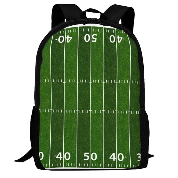Defioc American Football Field Pattern Carry on Backpack,16.5x12.5x5.5 Personal Item Bag Carry On Backpack Water Resistant Lightweight Daypack