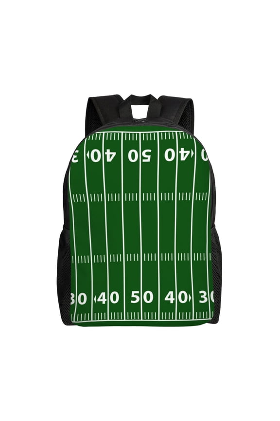American Football Field1 Print Backpack -Travel,or Work Bookbag Daypacks with 15-Inch Laptop Sleeve and Dual Water Bottle Pockets