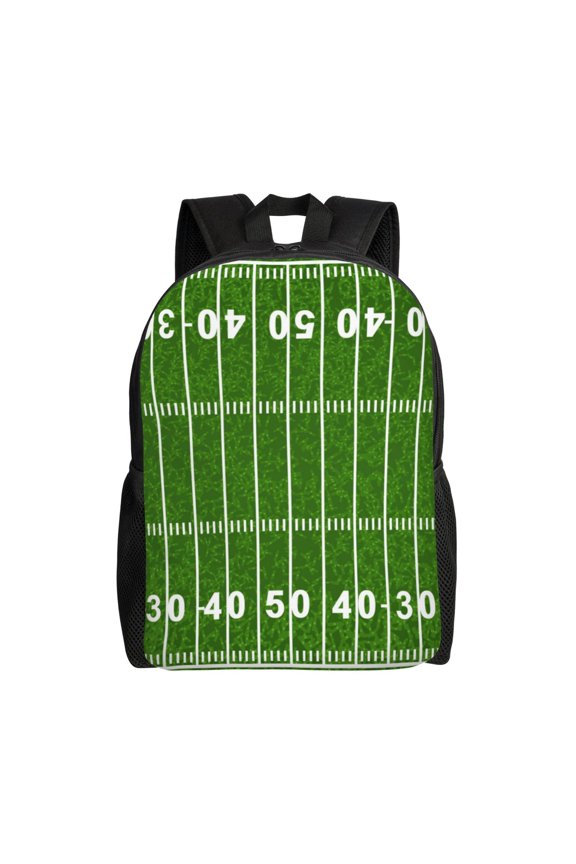 American Football Field2 Print Backpack -Travel,or Work Bookbag Daypacks with 15-Inch Laptop Sleeve and Dual Water Bottle Pockets