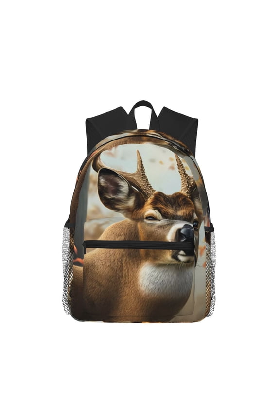 American Wildlife Deer Forest Pattern Laptop Backpack for Men and Women,Casual Backpack Dayback Sports Bookbag for Travel Running Hiking