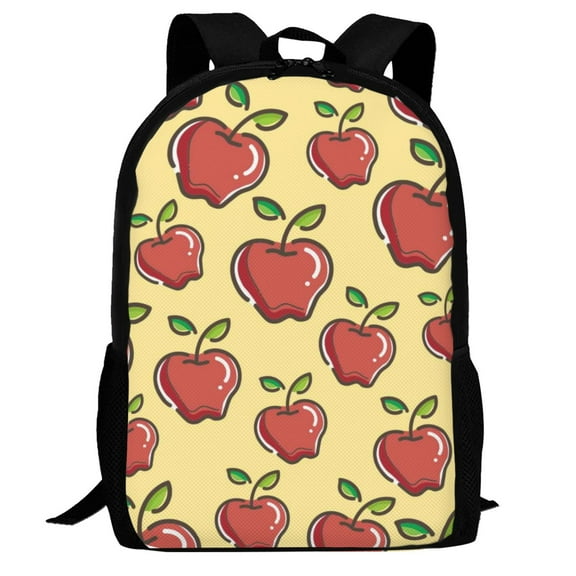 Defioc Apple Pattern Carry on Backpack,16.5x12.5x5.5 Personal Item Bag Carry On Backpack Water Resistant Lightweight Daypack