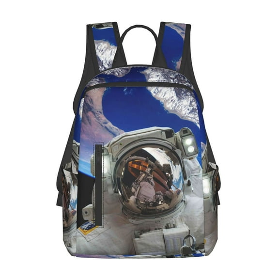 Defioc Astronaut in Outer Space Pattern Travel Laptop Backpack,Lightweight Backpack Travel Hiking Daypack Backpack Work Bag for Men Women