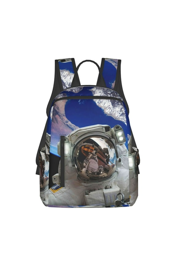 Astronaut in Outer Space Pattern Travel Laptop Backpack,Lightweight Backpack Travel Hiking Daypack Backpack Work Bag for Men Women