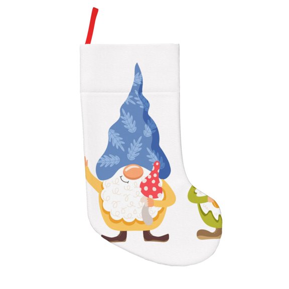 Defioc Autumn Funny Gnomes for Christmas Stockings 18" Personalized Holiday Stocking for Family, Farmhouse Decor, Xmas Tree Decoration, 1 Pack